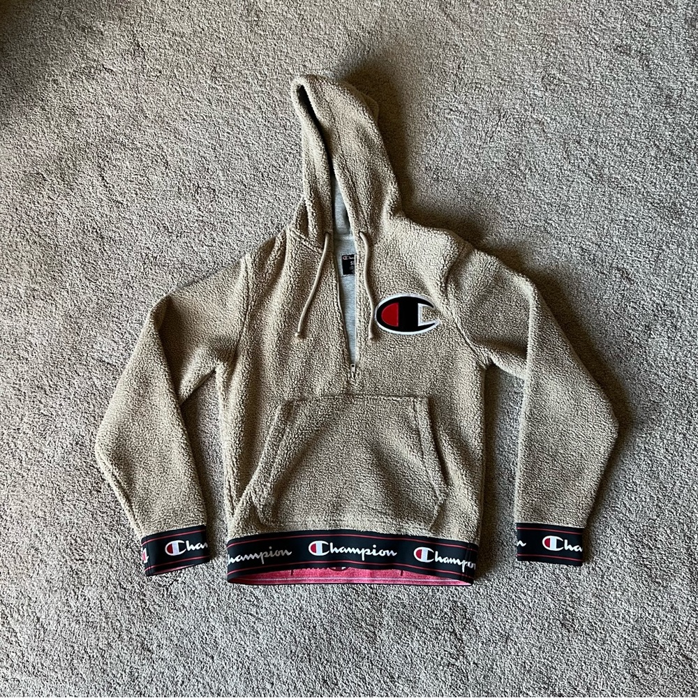Champion Fuzzy Hoodie with Pockets